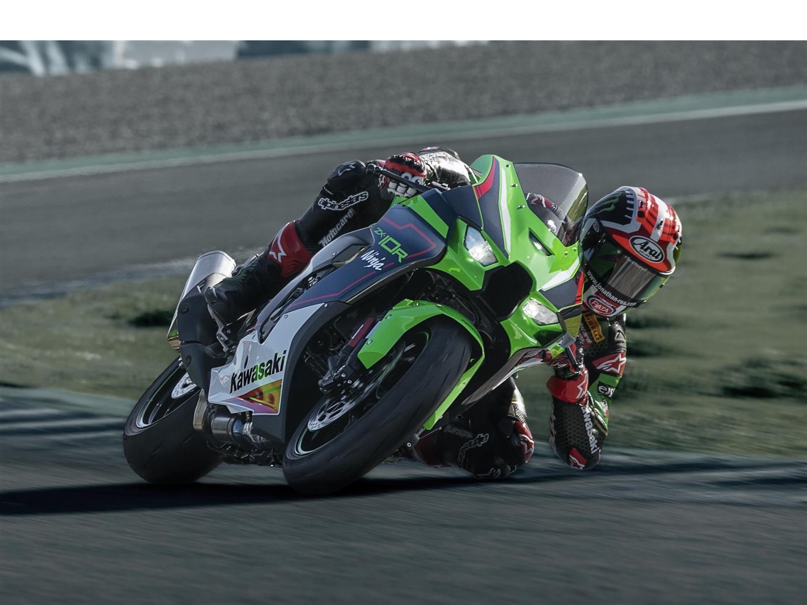 Мотоцикл KAWASAKI NINJA ZX-10R - Lime Green/Ebony/Pearl Blizzard White '2024